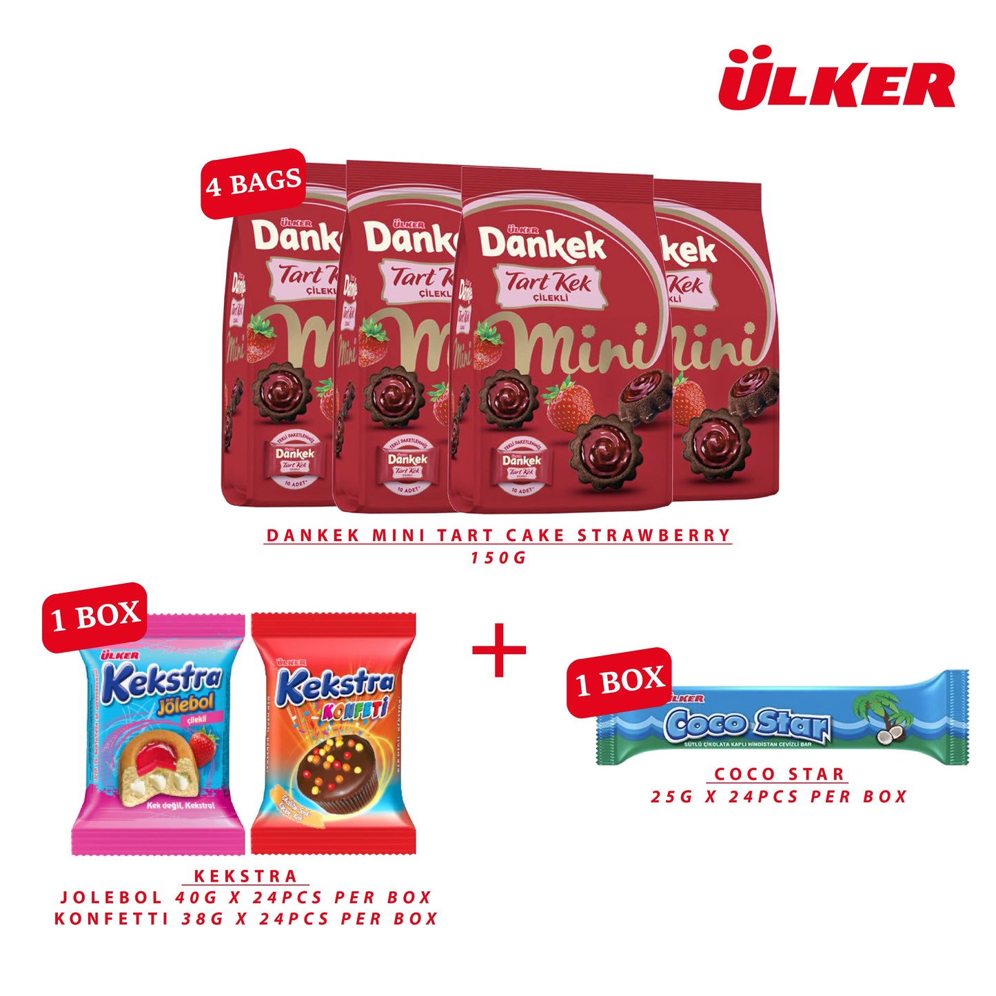 ULKER Bundle Offer: Dankek Mini Tart + Kekstra + Coco Star