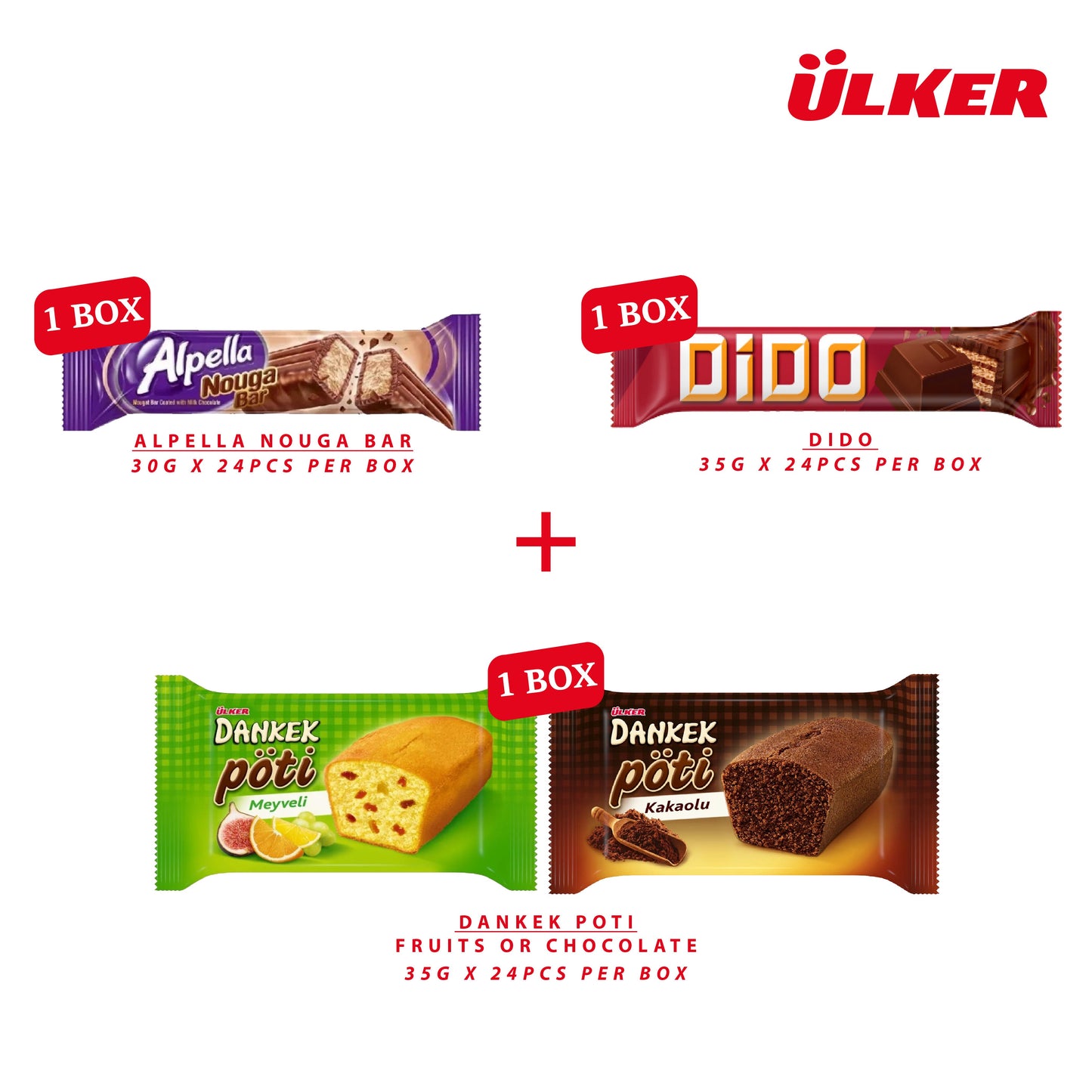 ULKER Bundle Offer: Alpella Nouga Bar + Dido + Dankek Poti