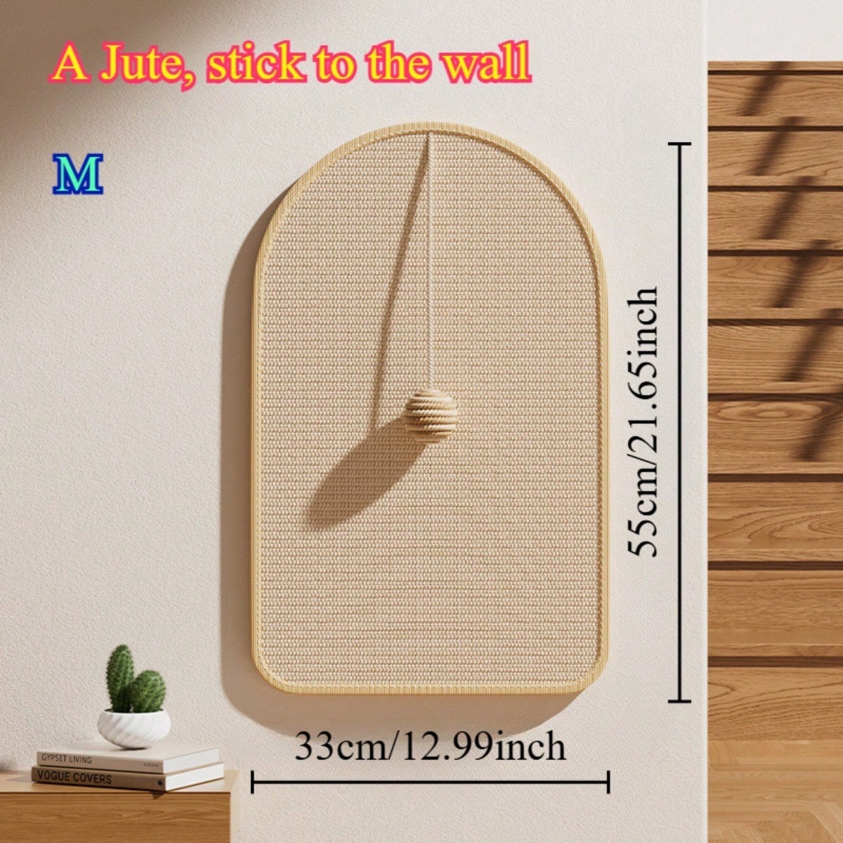 Wall-Mounted Sisal Cat Scratcher Board | Vertical Scratch Pad for Cats