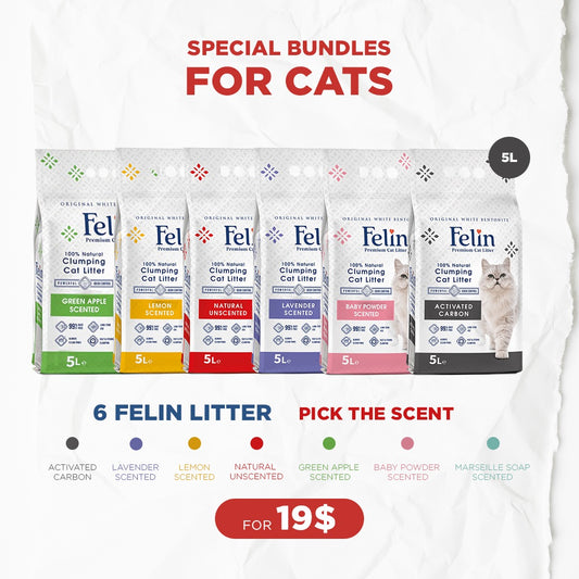Cat Bundle Offer: 6 Felin Cat Litter (5L)