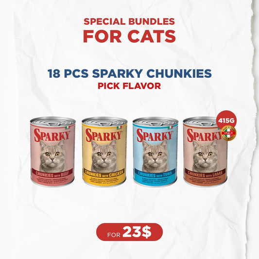 Cat Bundle Offer: 18 Sparky Chunkies (415g)