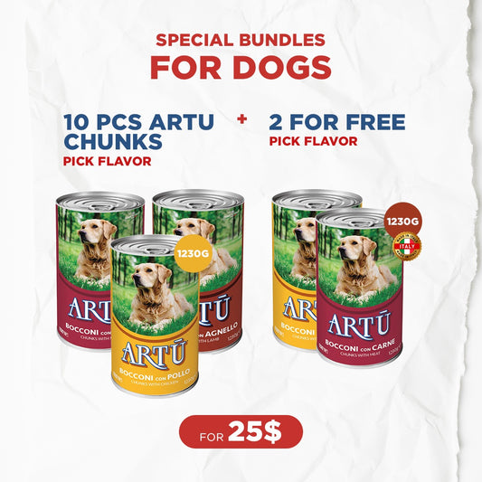 Dog Bundle Offer: 12 Artu Chunks (1230g)