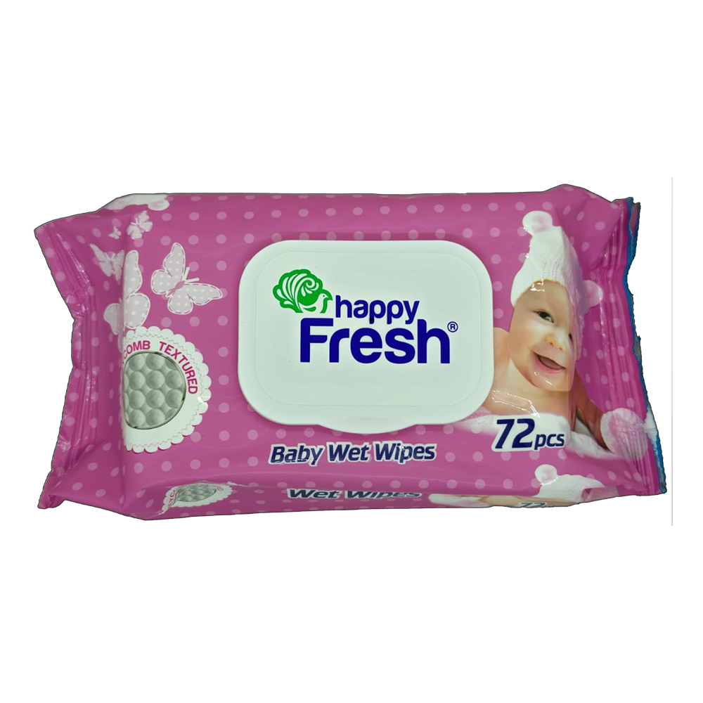 Happy Fresh Alcohol-Free Baby Wet Wipes - 72 Sheets