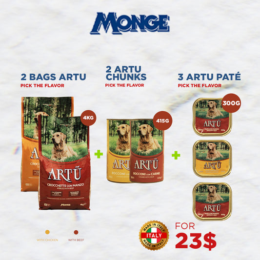 Artu Dry Food + Chunks + Pate Offer