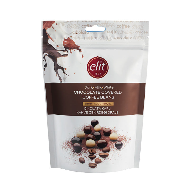 ELIT Dragee Coffee Beans covered in Dark, Milk & White Chocolate (125g)