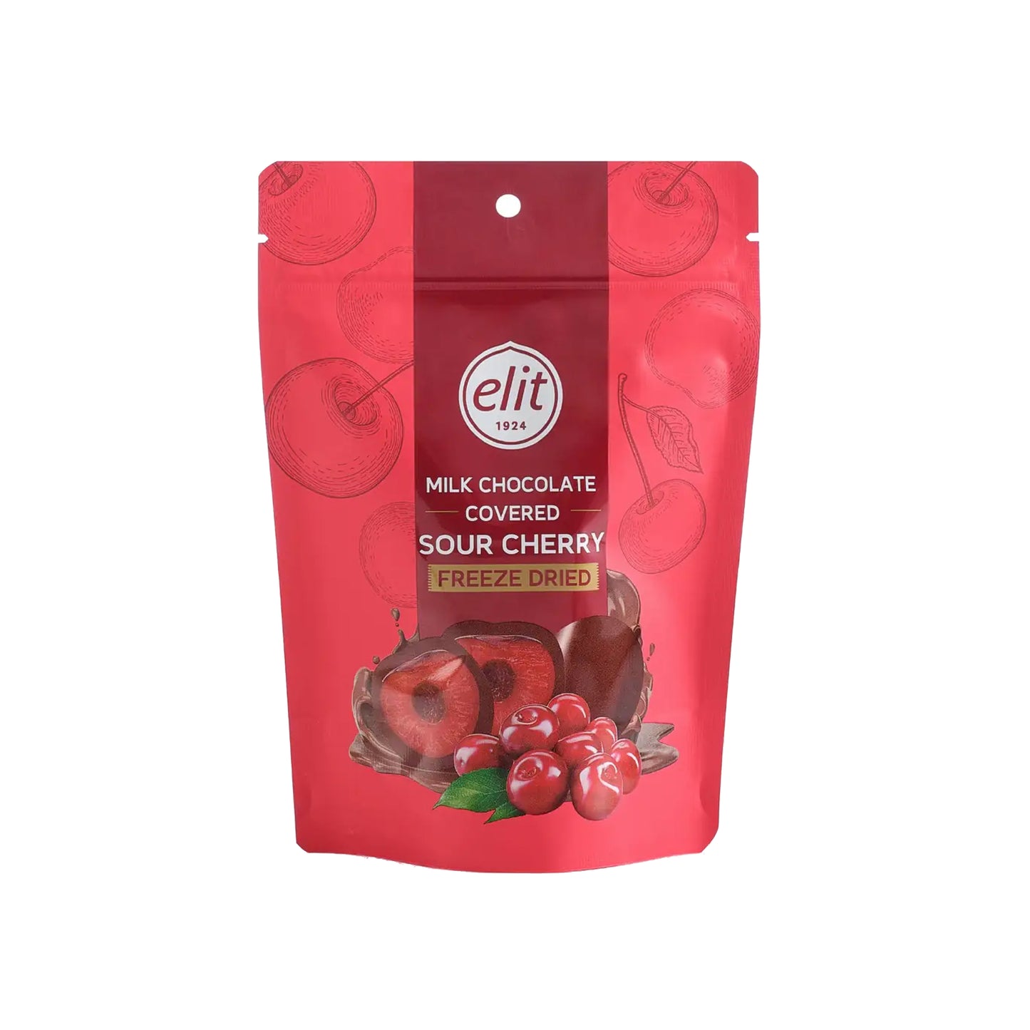 ELIT Freeze Dried Sour Cherry covered in Milk Chocolate (70g)