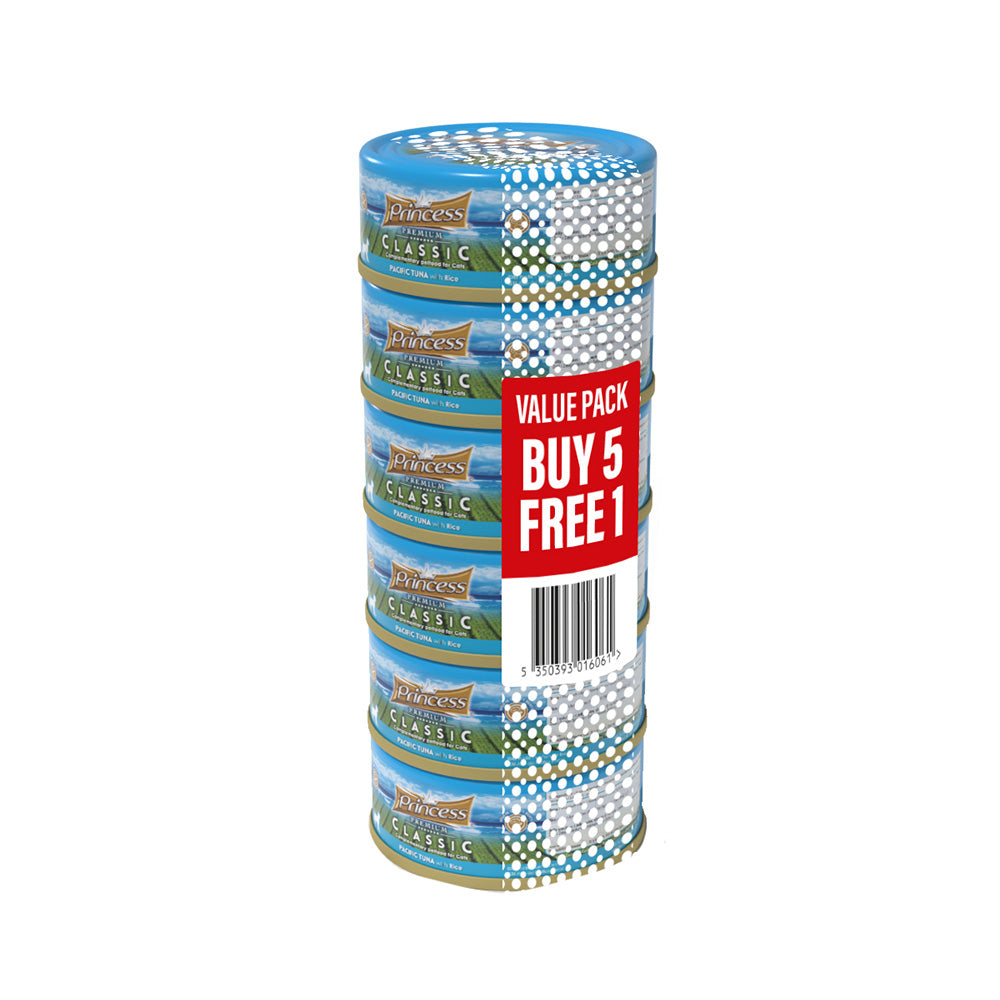 PRINCESS Classic Pacific Chicken Tuna Value Pack - 5 pieces + 1 free (6 * 170g)