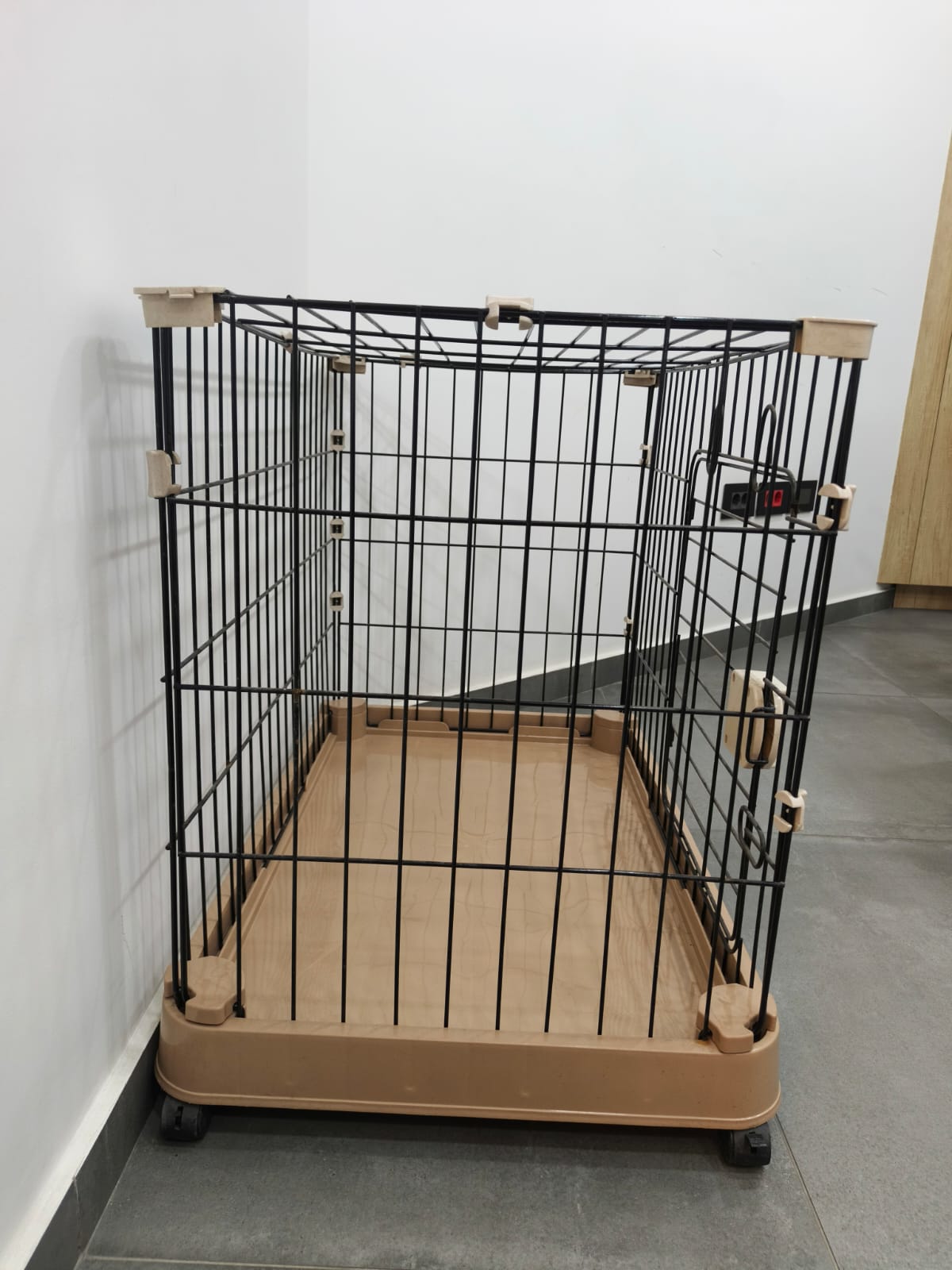 Foldable Metal Pet Playpen – Large Indoor Dog & Puppy Cage with Door