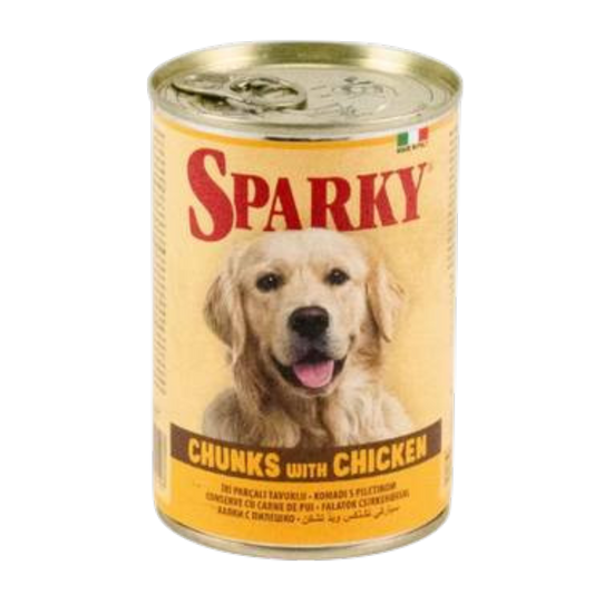 SPARKY Dog wet food Chunks for all breeds adult dogs