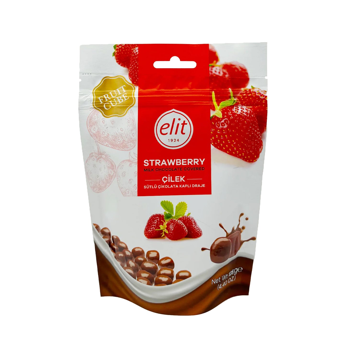 ELIT Dragee Strawberry covered in Milk Chocolate (125g)