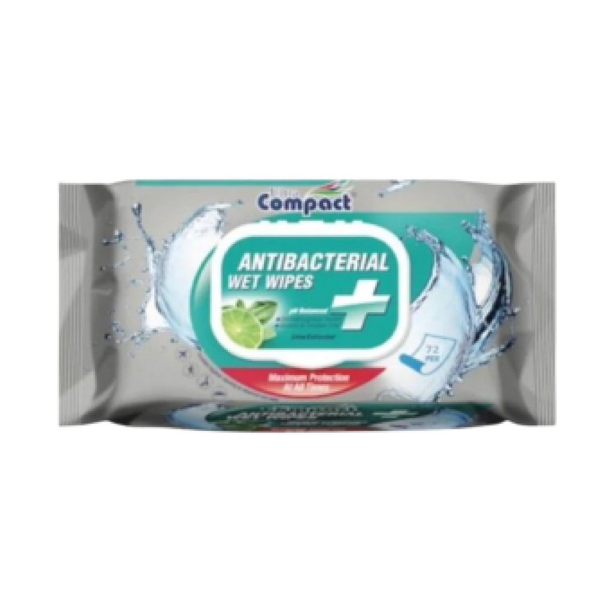 ULTRA COMPACT Antibacterial Wet Wipes - 72 sheets