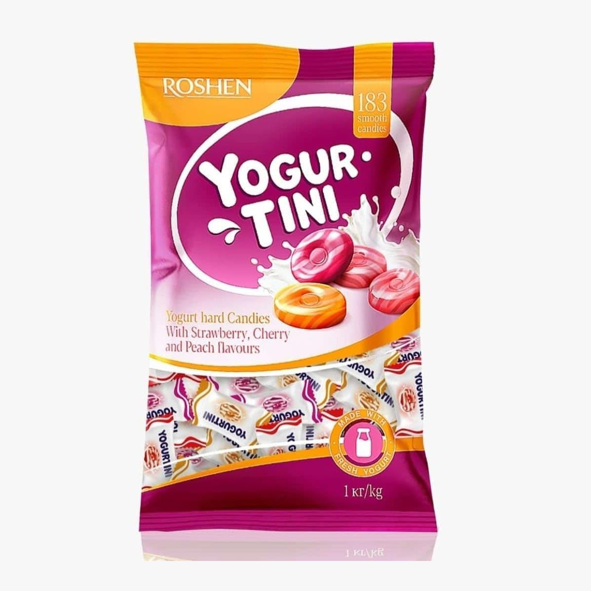 ROSHEN Yogurtini caramel candies with yogurt flavors (1kg)