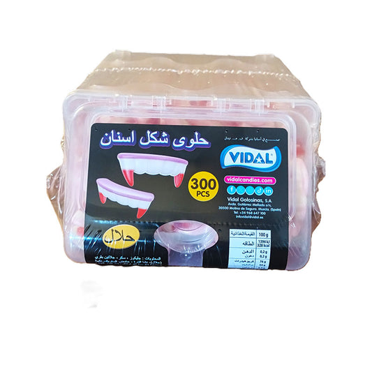 Vidal Jelly Vampire Teeth Plastic 300pcs*6outer