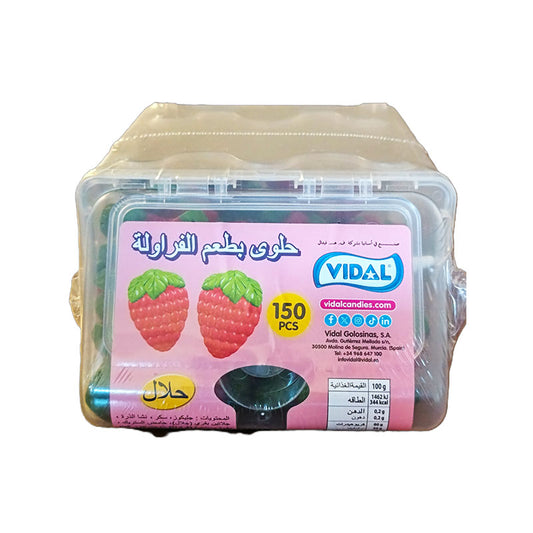 Vidal Jelly Filled Wild Strawberry Plastic 150pcs*6outer