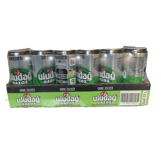 Uludag sparkling water Sugar Free Tins 330ml*24pcs