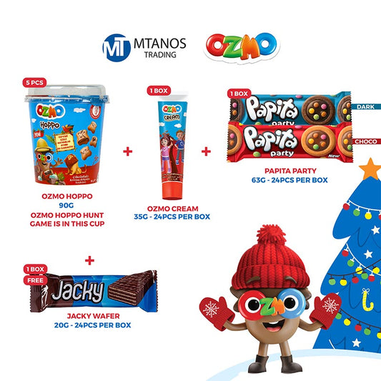 OZMO Hoppo + Papita Party + Cream + Jacky