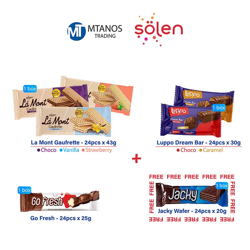 Solen La Mont Gaufrette + Luppo Dream Bar + GoFresh + Jacky