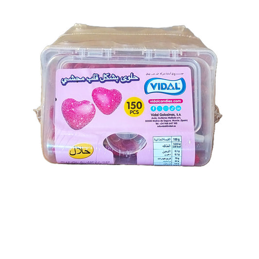 Vidal Jelly Shiny Hearts Plastic 150pcs*6outer