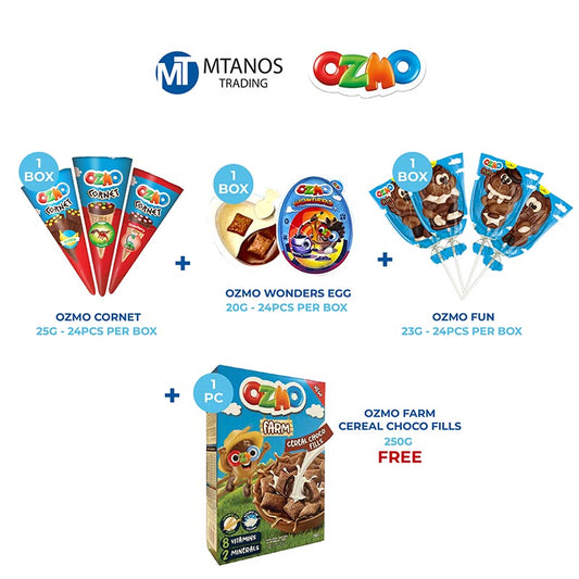 OZMO Cornet + Wonders + Fun + Farm Cereal Choco Fills