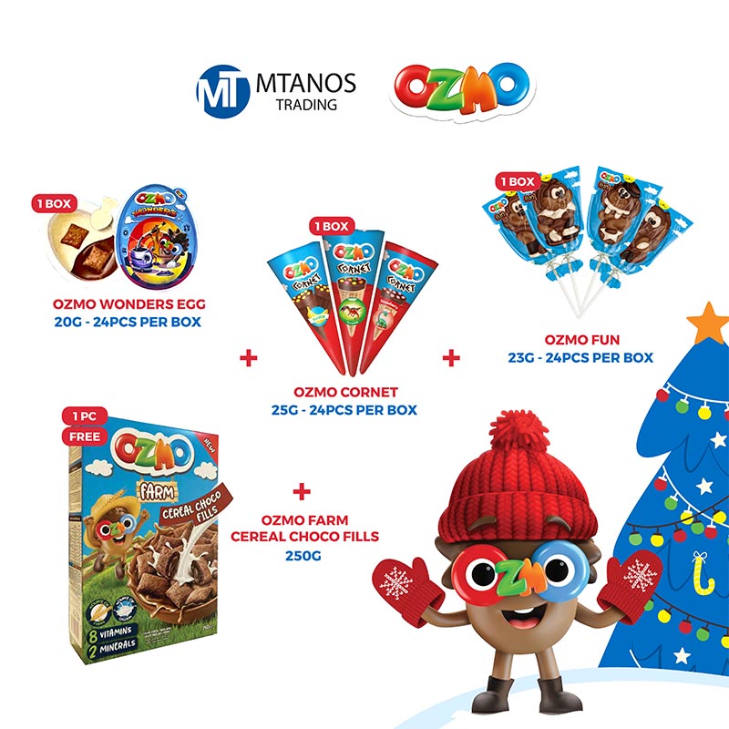 OZMO Cornet + Wonders + Fun + Farm Cereal Choco Fills