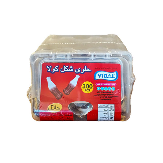 Vidal Jelly Cola Bottles Plastic 300pcs*6outer