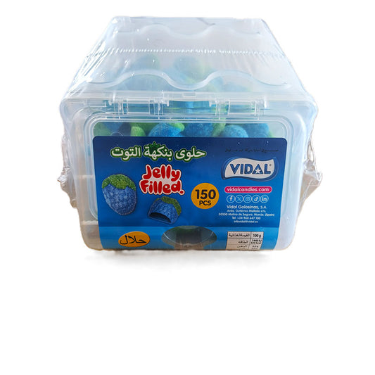 Vidal Jelly Filled Black And Red Berries Plastic 150pcs*6outer
