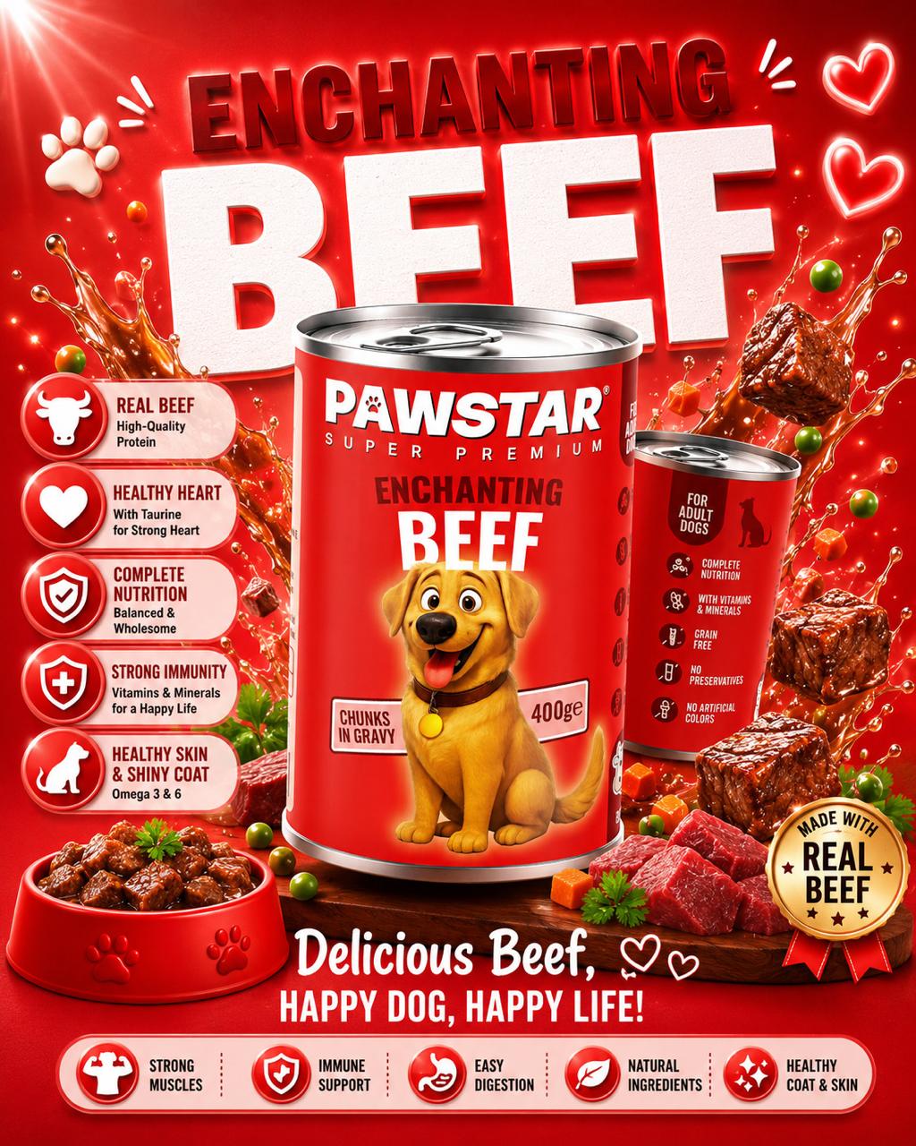 Pawstar - Premium pet nutrition made with real ingredients (400g)