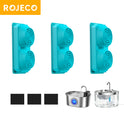 ROJECO Stainless Steel Cat Water Fountain 4000mAh Sensor Dispenser