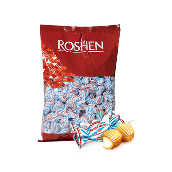 ROSHEN sweet drop Milk caramel with soft milk filling (1kg)