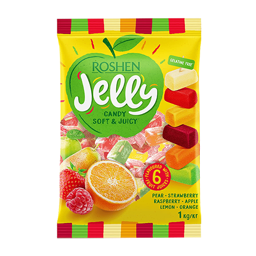ROSHEN Jelly soft Candies in Mixed Fruit flavor (1kg)