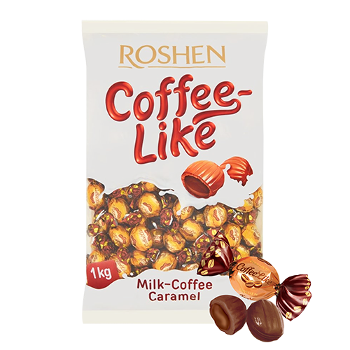 ROSHEN Coffee Like milk caramel candies with coffee milk filling (1kg)