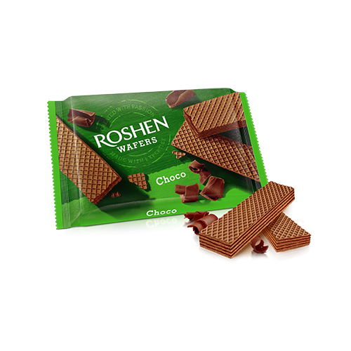 ROSHEN dark Wafers with chocolate Cream filling (72g) - 22 Pieces per box