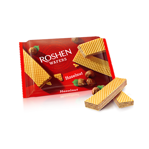 ROSHEN Wafers with Hazelnut Cream filling (72g) - 22 Pieces per box