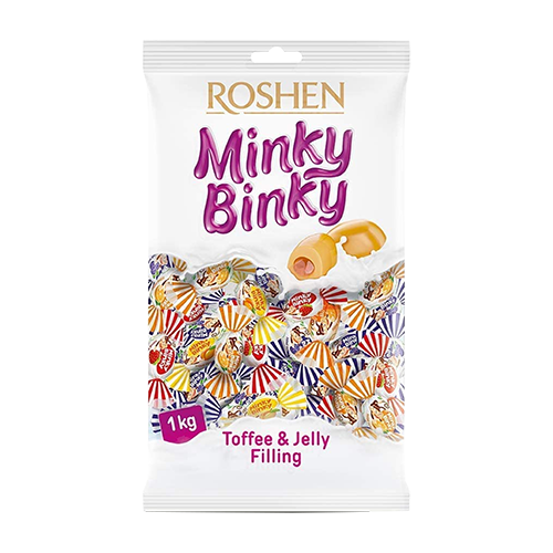 ROSHEN Minky Binky Toffee with milk filling (1kg)