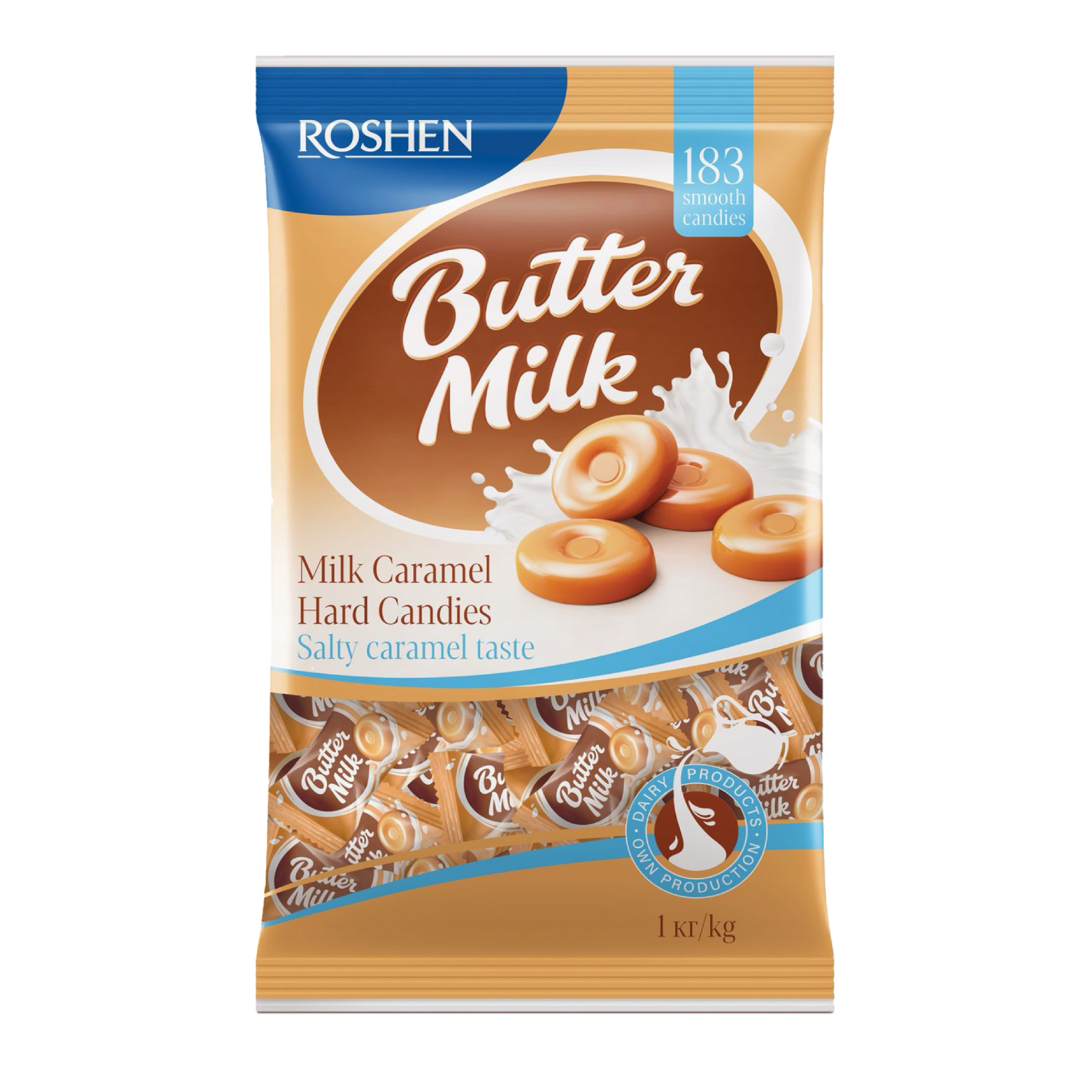ROSHEN Butter Milk hard candies with subtle salty accent (1kg)