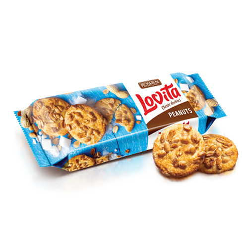 ROSHEN Lovita Classic butter cookies with peanuts (150g)