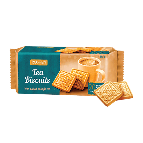 ROSHEN Tea Biscuits with butter vanilla flavor (185g) - 28 Pieces per box