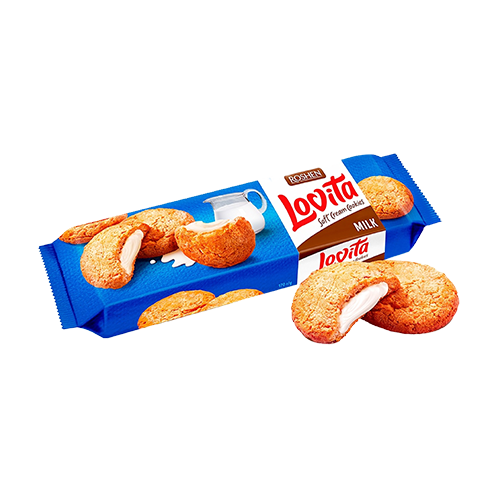 ROSHEN Lovita Soft Butter cookies with Milk filling (127g)