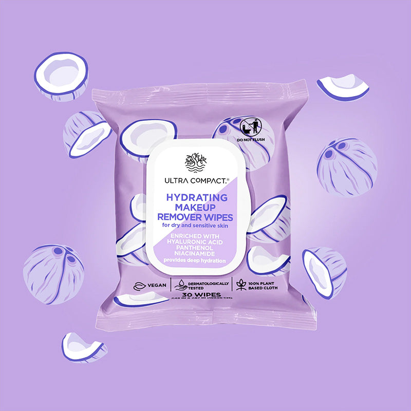Ultra Compact Makeup Remover Wipes Gift Set – 4-Piece Cleansing & Hydrating Collection