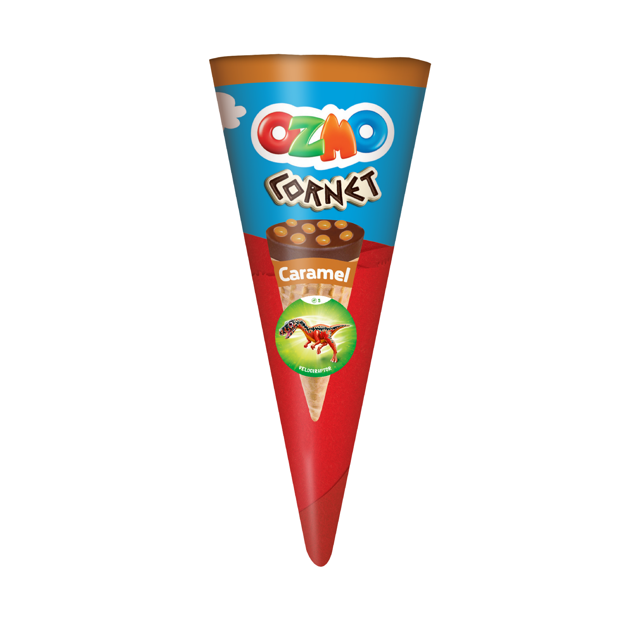 OZMO Cornet Waffle Cone with Cream (25g) - 24 Pieces per box