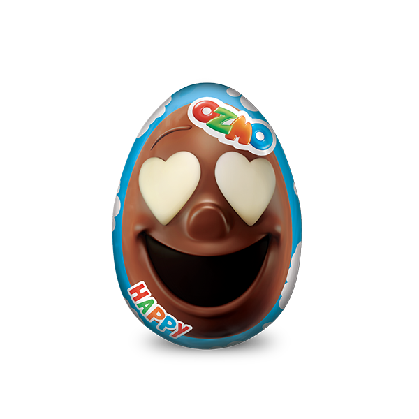 OZMO Chocolate egg 3D faces (20g) - 24 Pieces per box