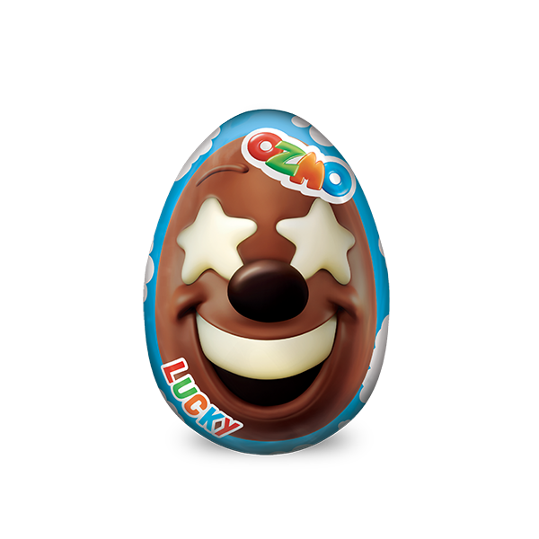 OZMO Chocolate egg 3D faces (20g) - 24 Pieces per box