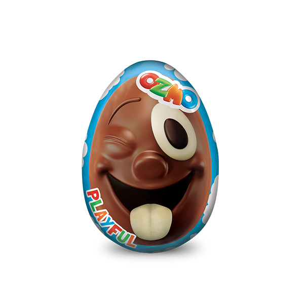 OZMO Chocolate egg 3D faces (20g) - 24 Pieces per box