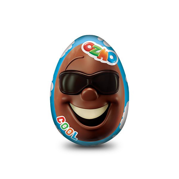 OZMO Chocolate egg 3D faces (20g) - 24 Pieces per box