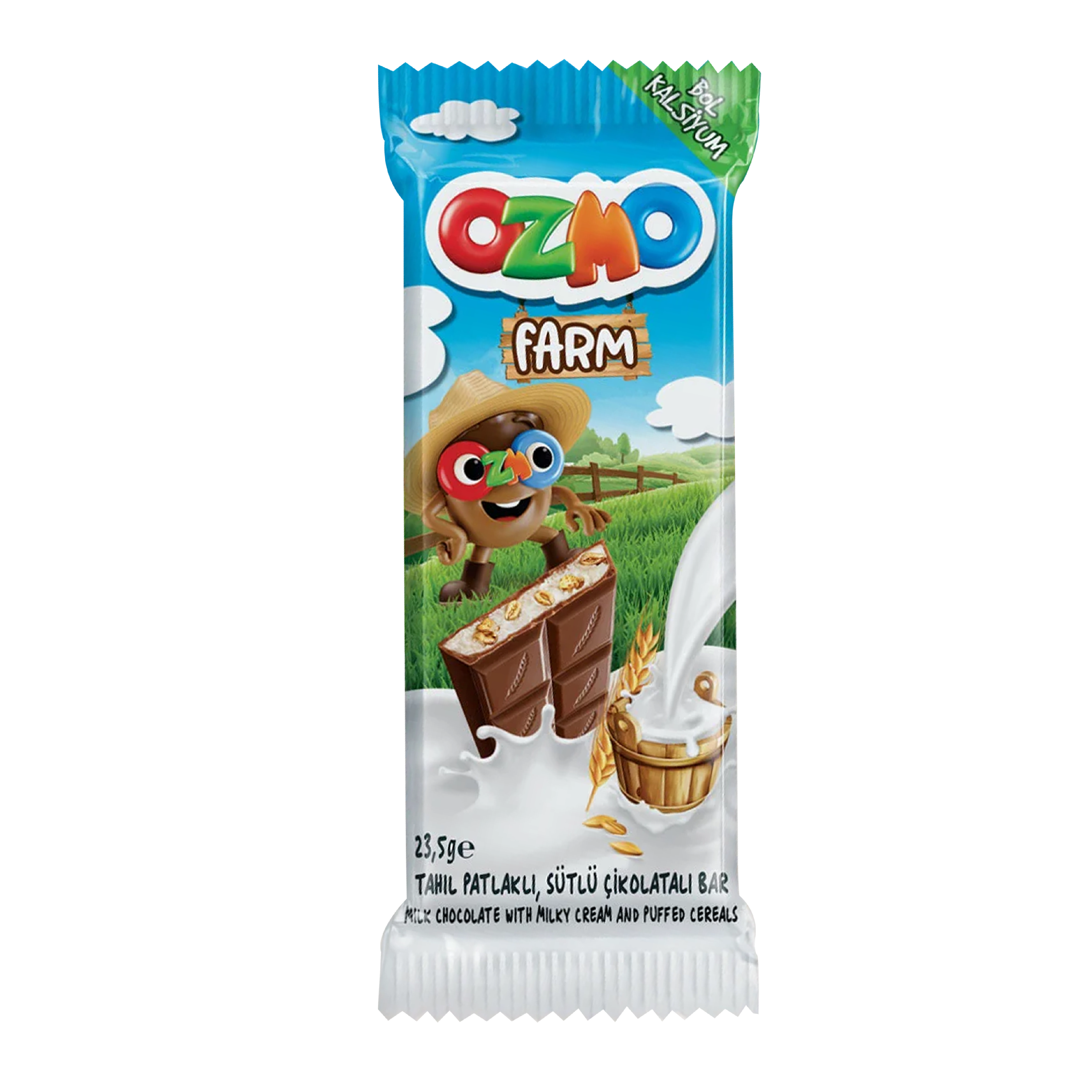 OZMO Farm Milk Chocolate Filled with Milk Cream and Crisped Cereal (23.5g) - 24 Pieces per box
