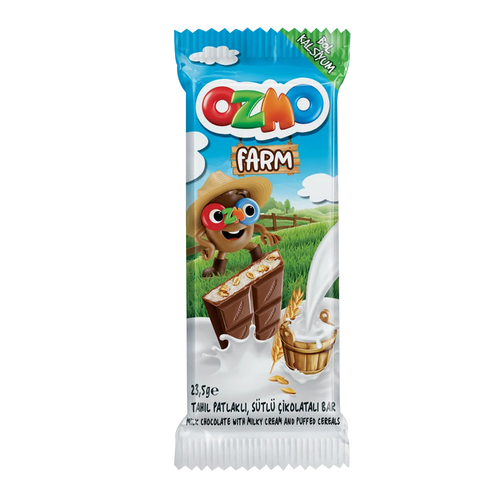 OZMO Farm Milk Chocolate Filled with Milk Cream and Crisped Cereal (23.5g) - 24 Pieces per box