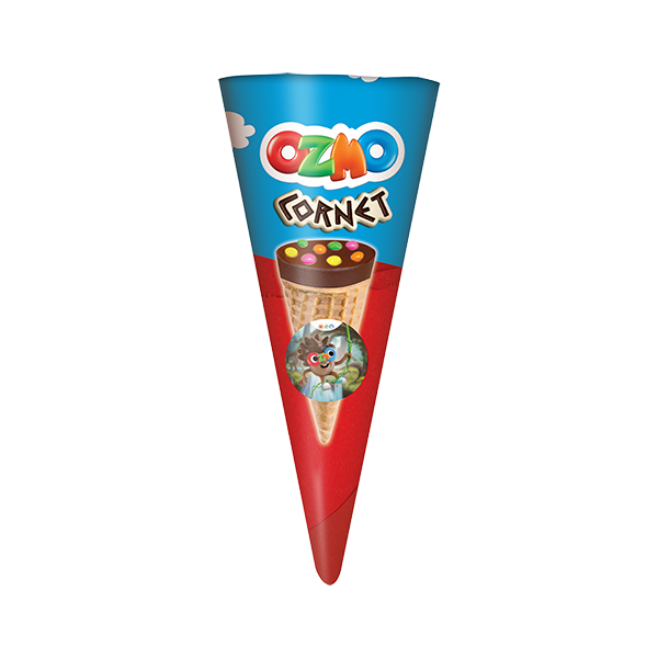 OZMO Cornet Waffle Cone with Cream (25g) - 24 Pieces per box