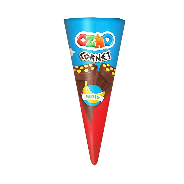 OZMO Cornet Waffle Cone with Cream (25g) - 24 Pieces per box