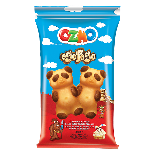 OZMO Ogopogo Cake with cocoa (30g) - 24 Pieces per box