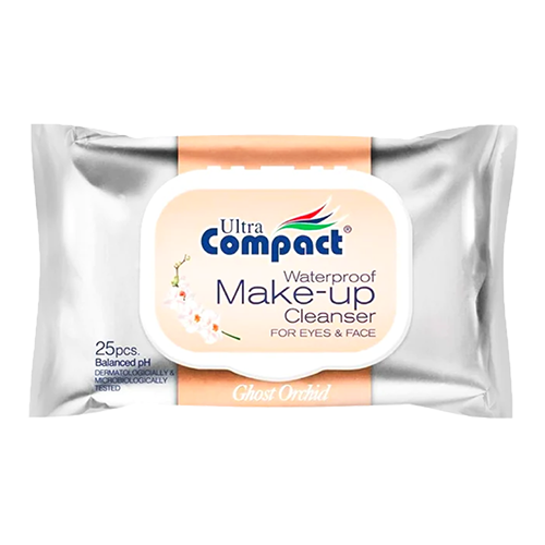 ULTRA COMPACT Waterproof Make up Cleanser wipes 25 sheets